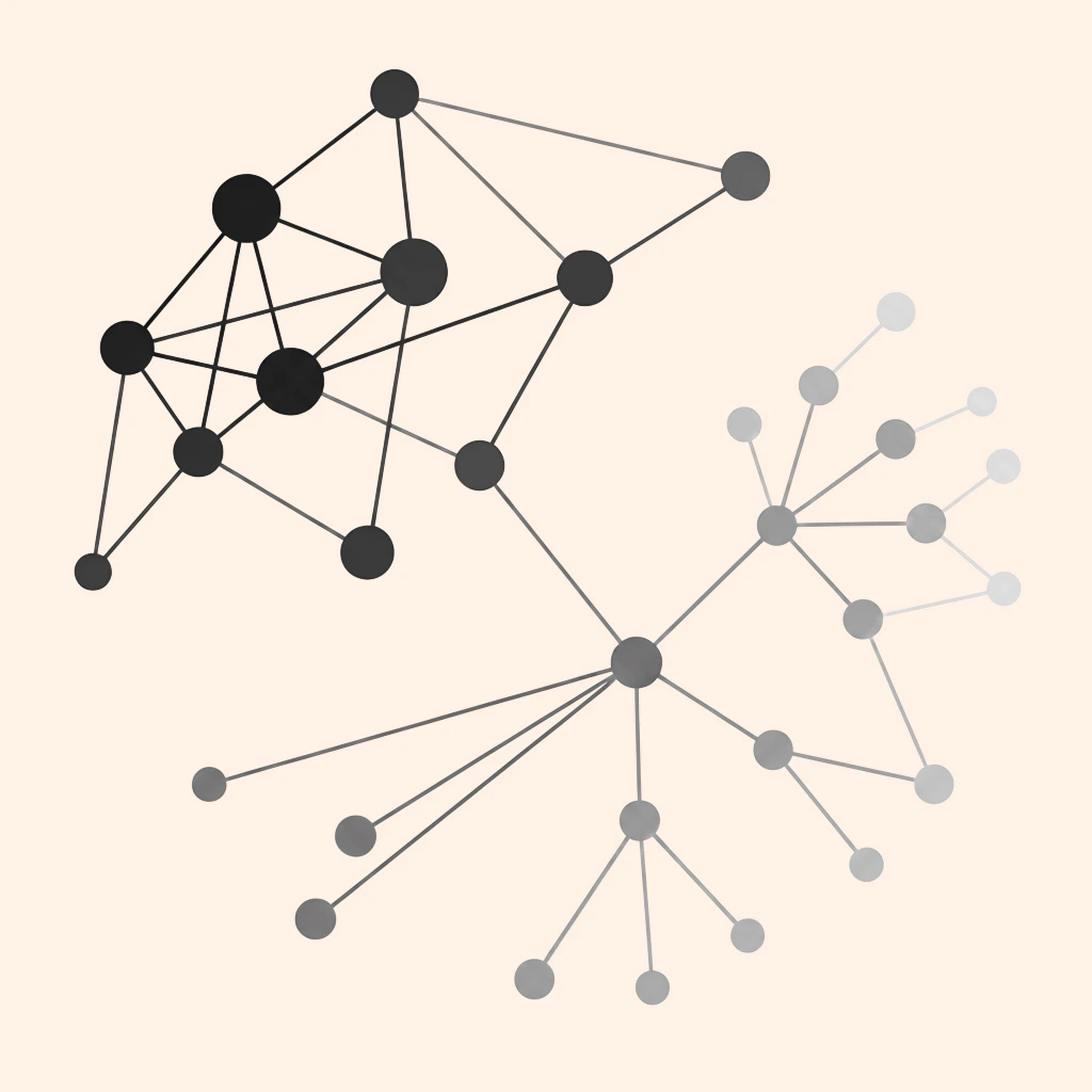 Abstract data visualization representing pattern detection and AML analysis.
