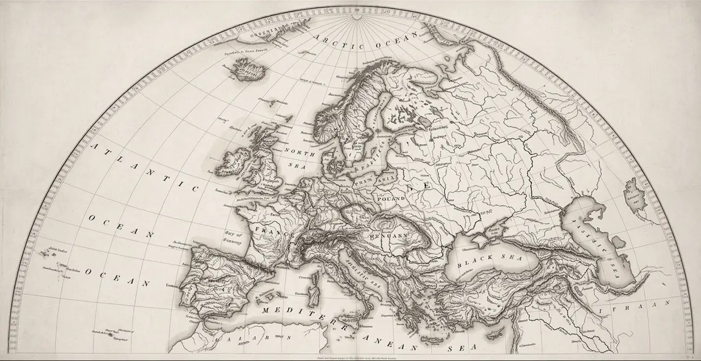Globe with world map representing global financial reach